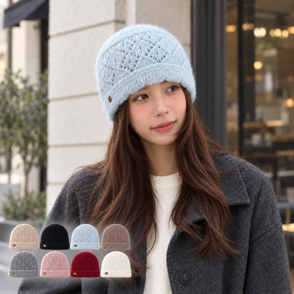 Beanie Cuffed Knit - Bonnet en tricot doux pour femmes,