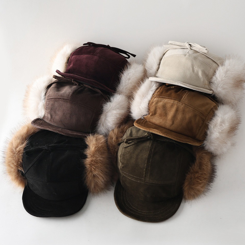 Bonnet bombardier en velours c - Corduroy Cap 5 Panel avis et prix
